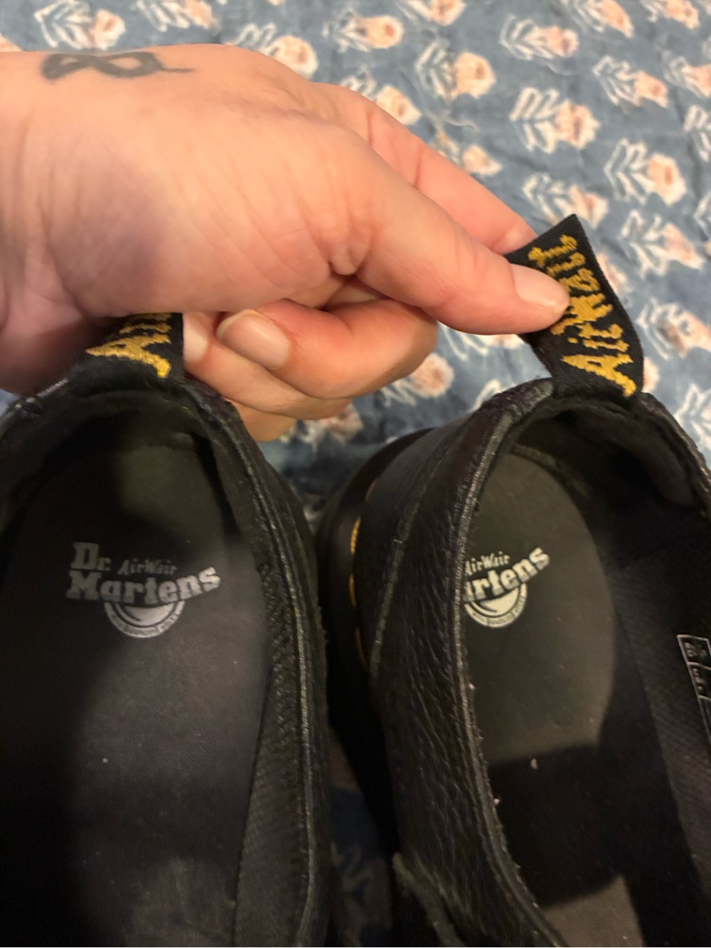 DR. MARTENS Black Leather Platform Mary Jane with Flower Buckle sz8/39 - Picture 6 of 9
